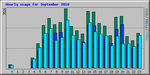 Hourly usage for September 2018